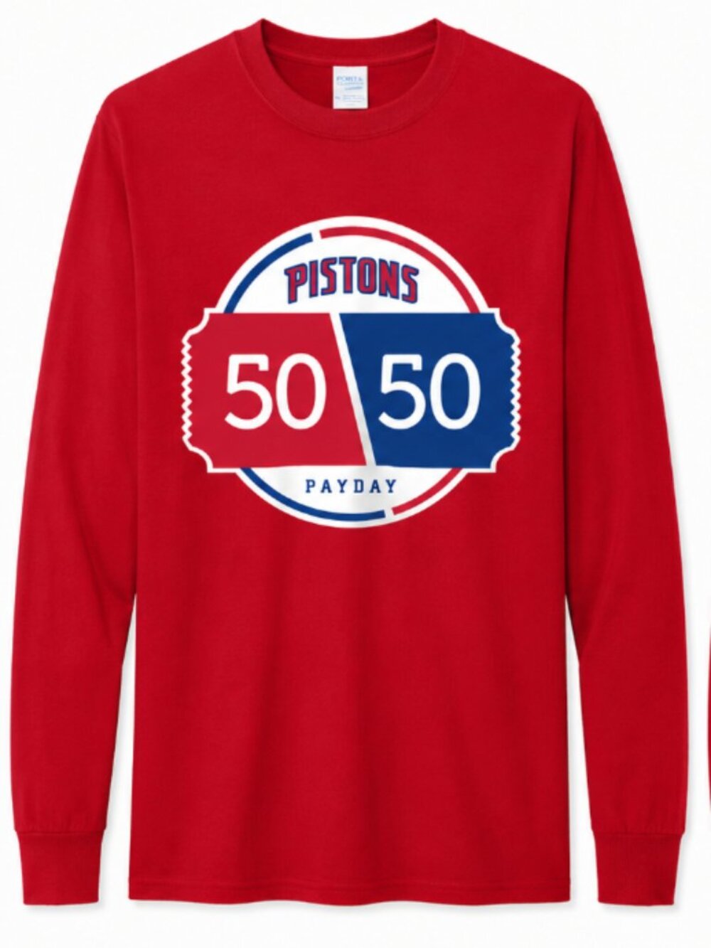 5/50$ or 10/90$

pistons basketball long sleeve